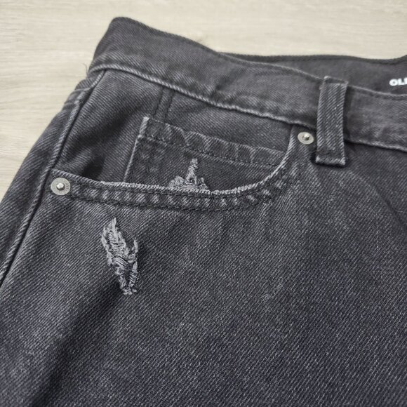 Old Navy High Rise Slouch Straight Secret Smooth Pockets Black Women's 14 Tall - Picture 6 of 12